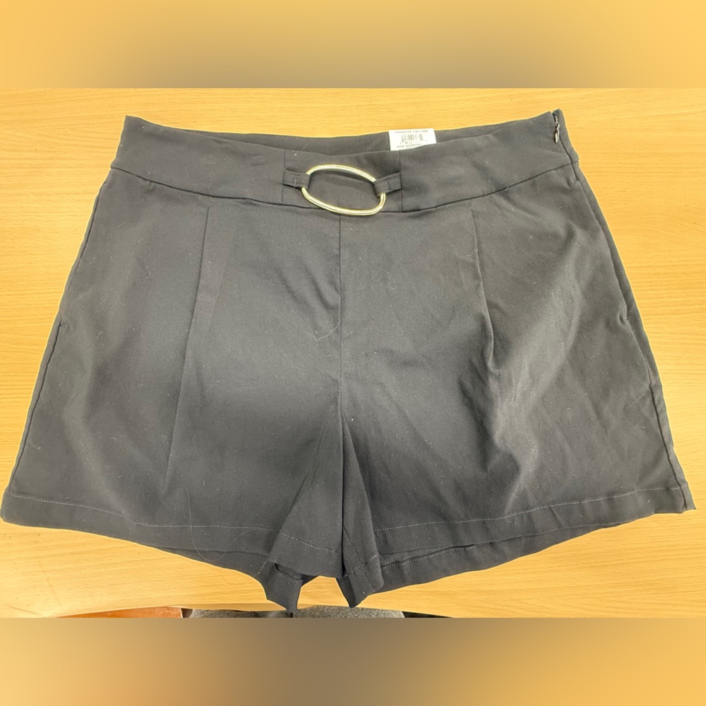 INC International Concepts Black High Waist Shorts